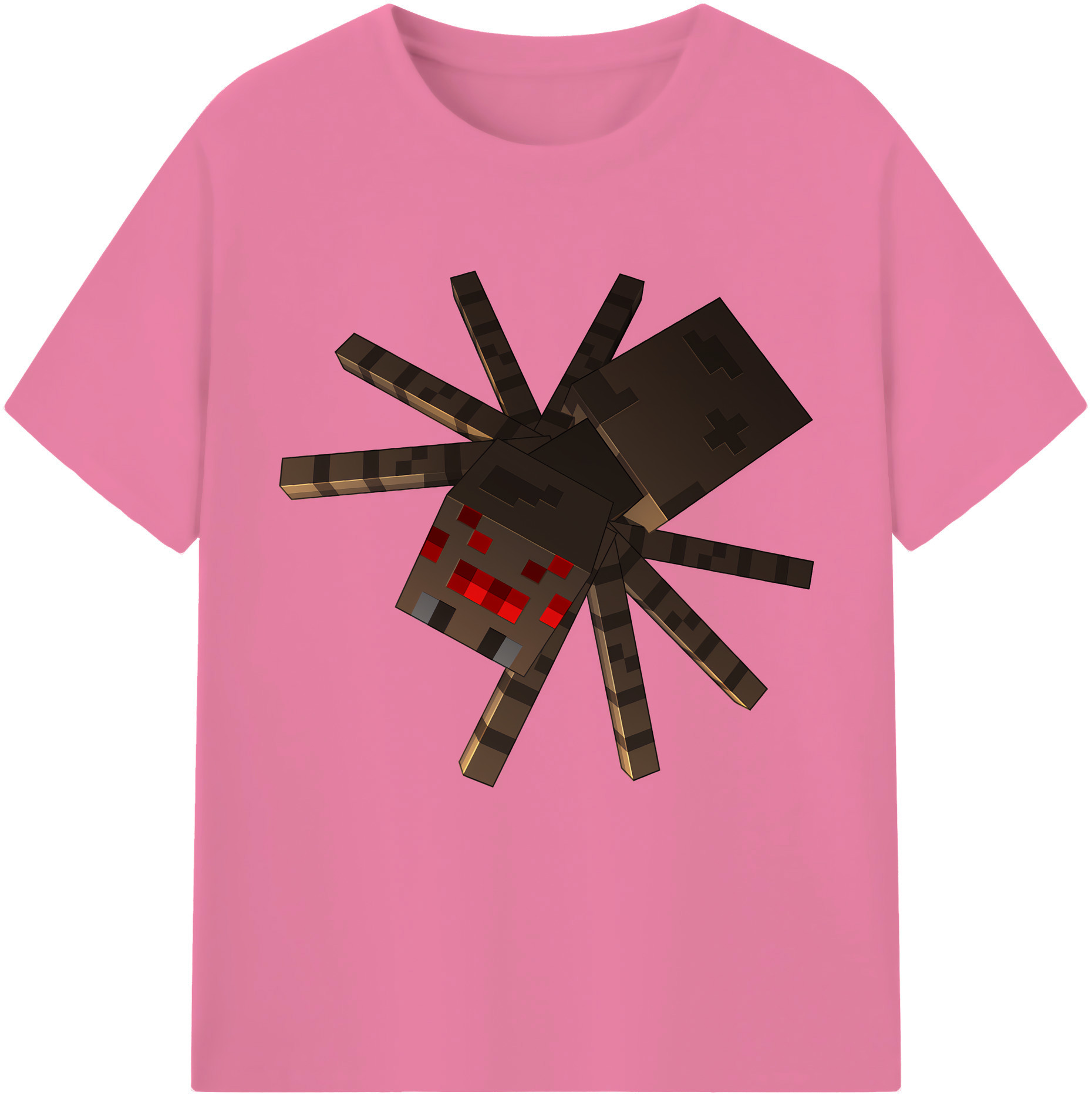 （画像用） マインクラフト ブロックの世界 Minecraft MC Block world 綿100％半袖Tシャツ（フロントプリント）
